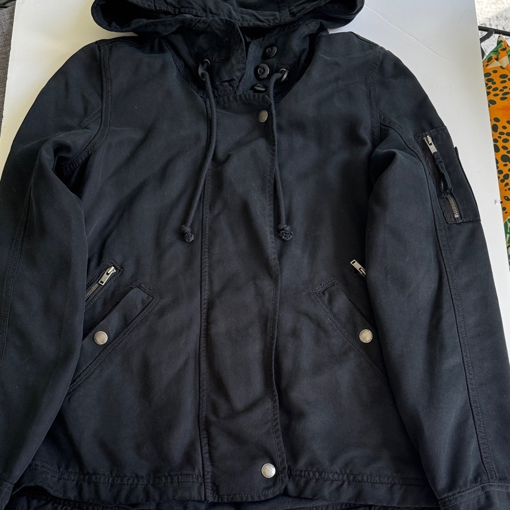 American Eagle Outfitters Black Utility Jacket